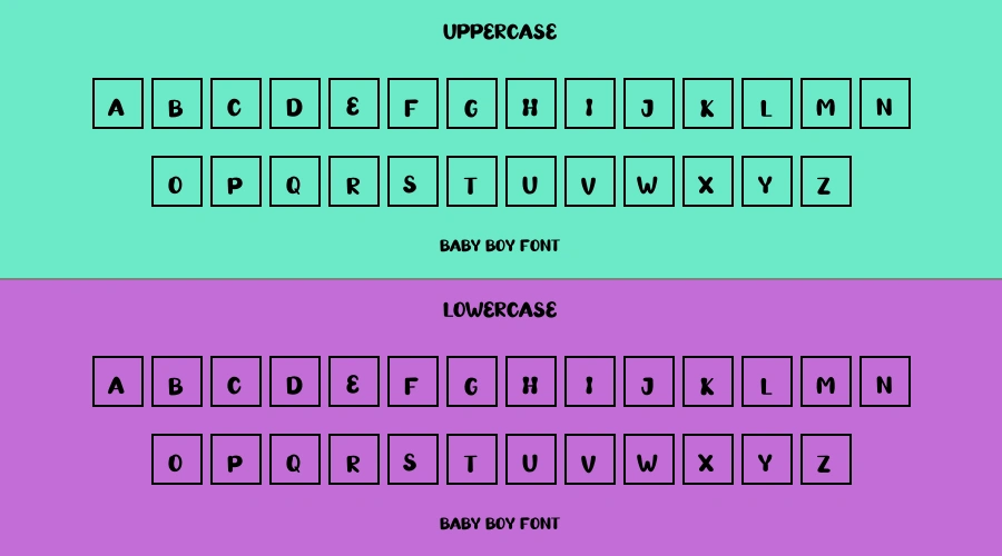 Baby Boy Font Preview