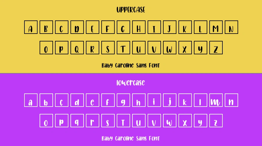 Baby Caroline Sans Font Preview