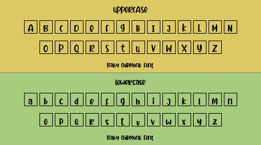 Baby Chipmunk Font Preview