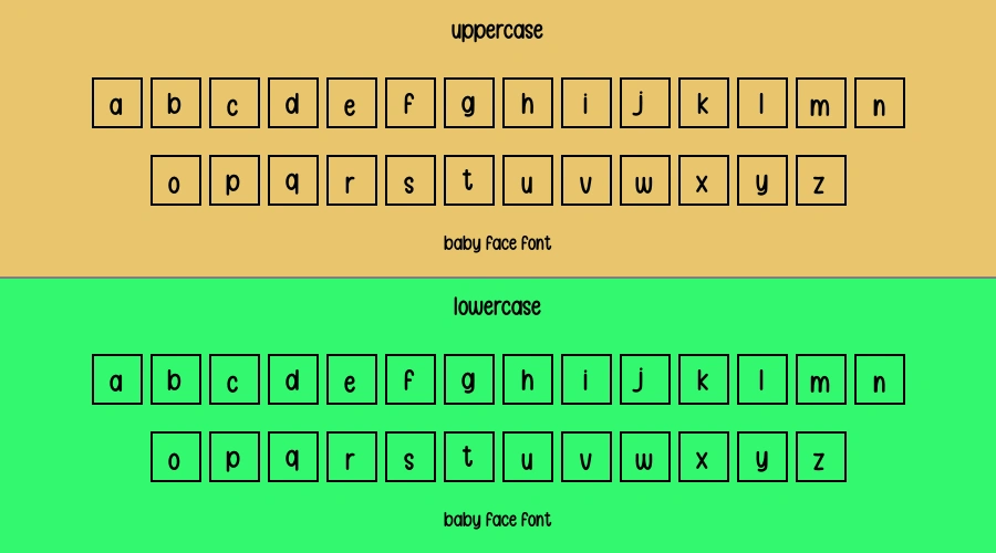 Baby Face Font Preview