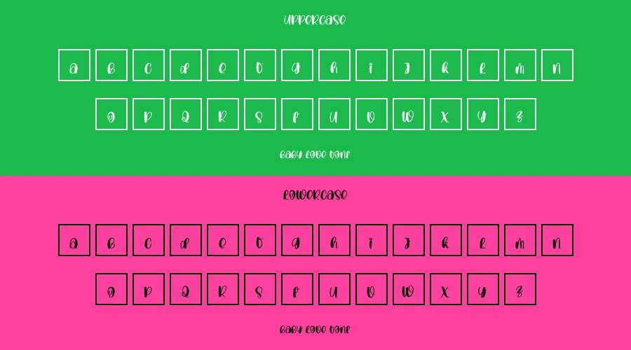 Baby Love Font Preview