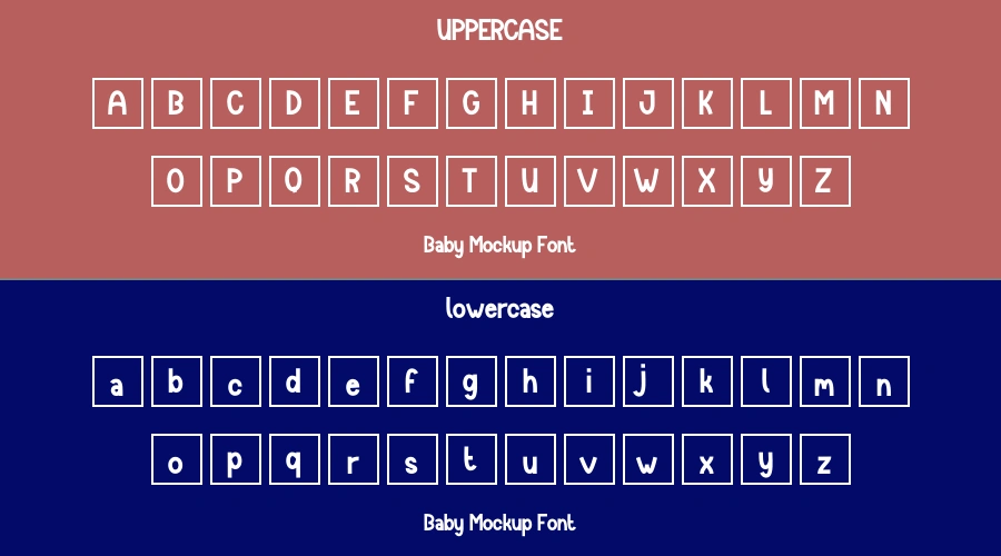 Baby Mockup Font Preview