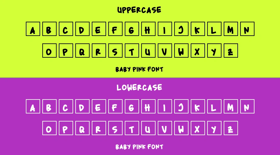 Baby Pink Font Preview
