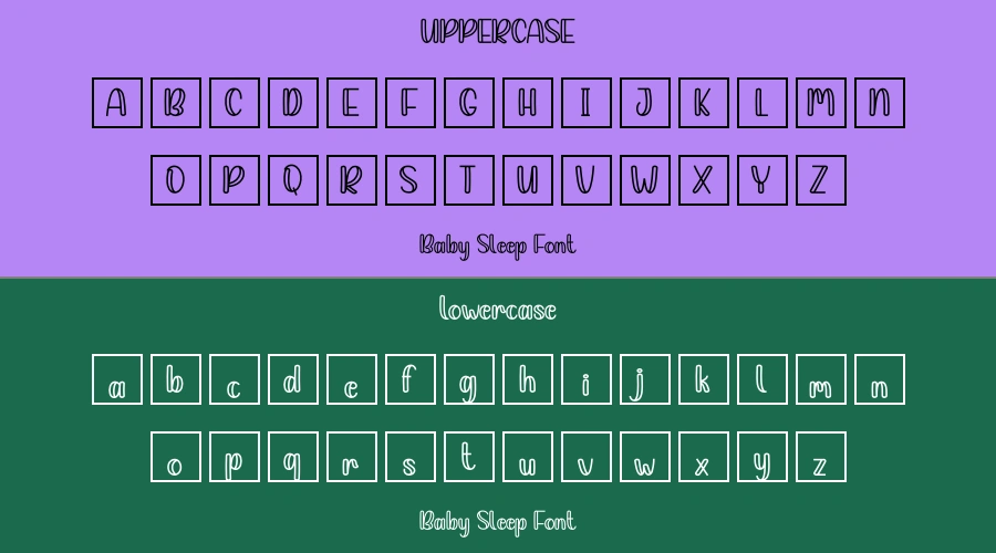 Baby Sleep Font Preview