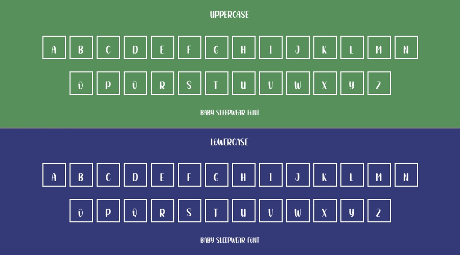 Baby Sleepwear Font Preview
