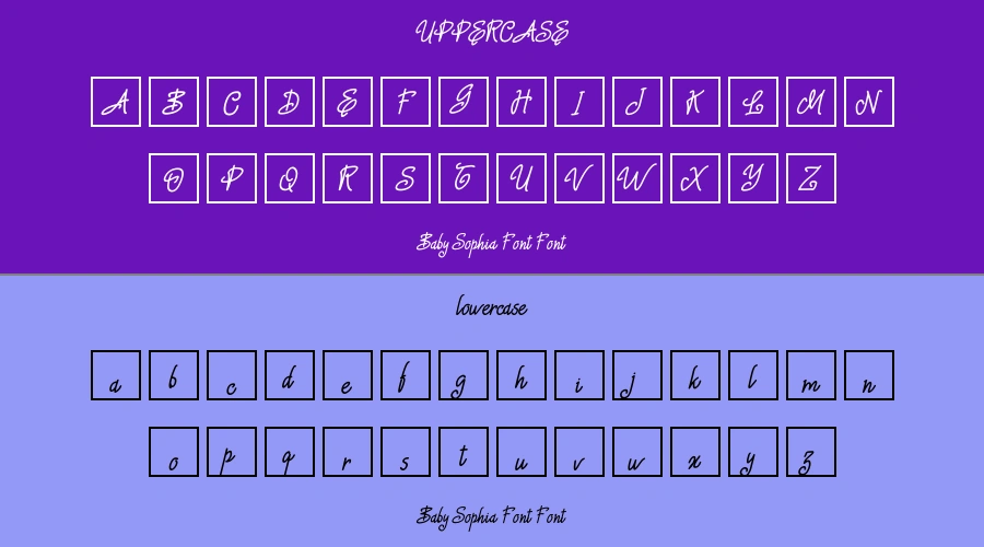 Baby Sophia Font Font Preview