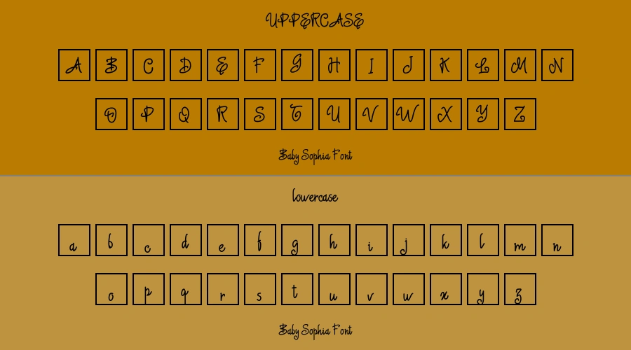 Baby Sophia Font Preview