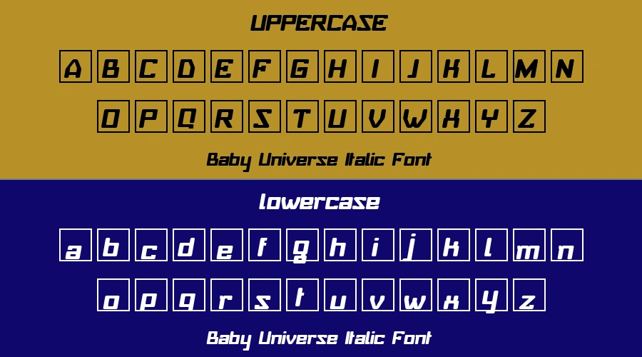 Baby Universe Italic Font Preview