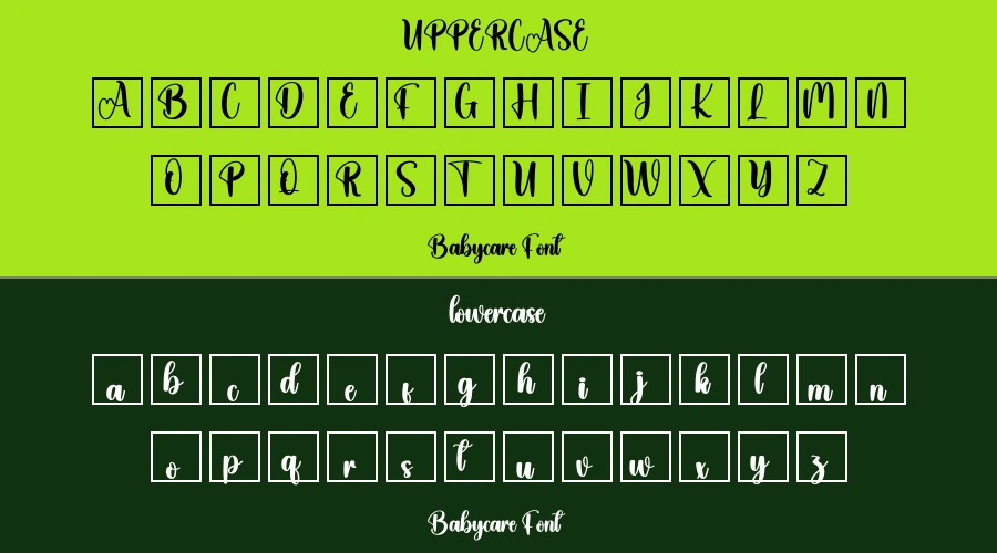 Babycare Font Preview