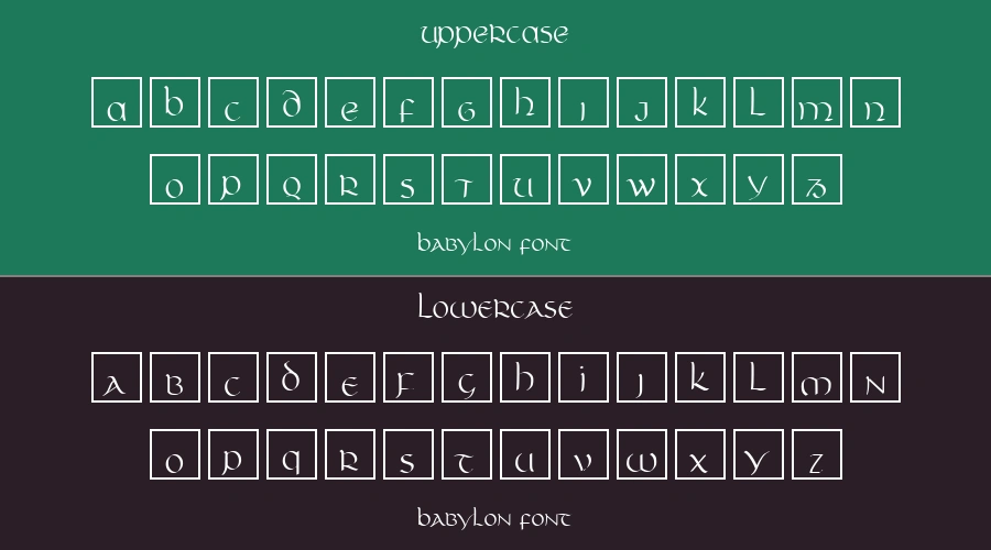 Babylon Font Preview