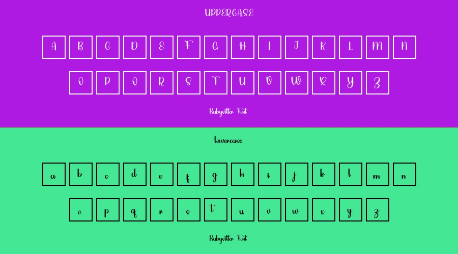 Babysitter Font Preview