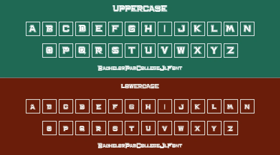 Bachelor Pad College Jl Font Preview