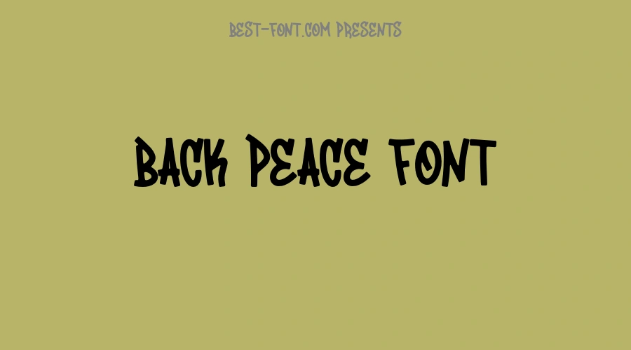 Back Peace Font