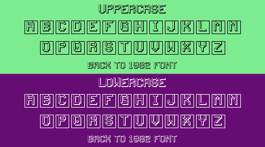 Back To 1982 Font Preview