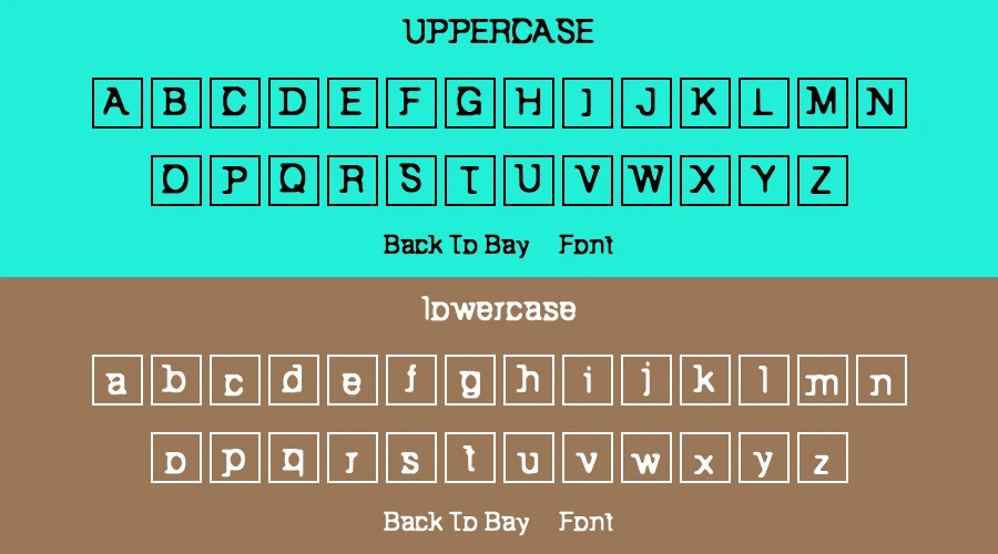 Back To Bay 6 Font Preview