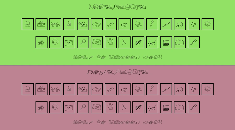 Back To School Font Preview