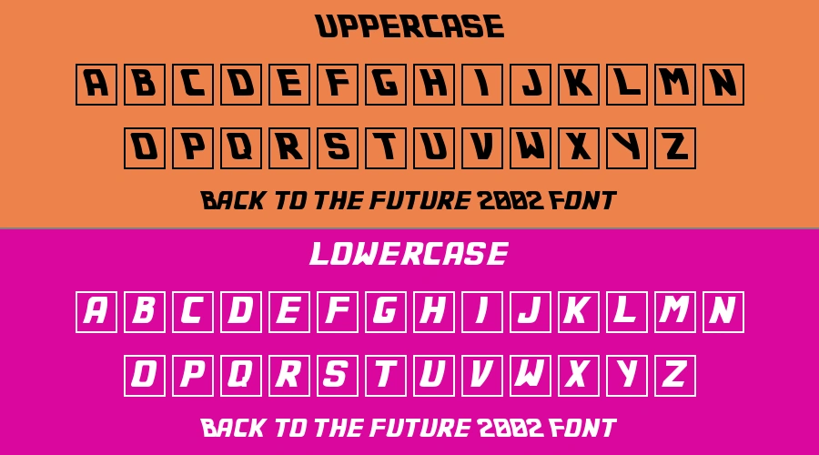 Back to the future 2002 Font Preview