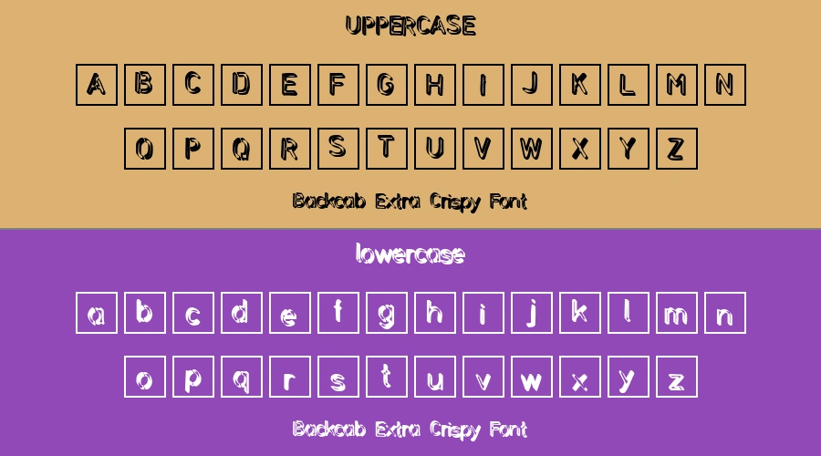 Backcab Extra Crispy Font Preview