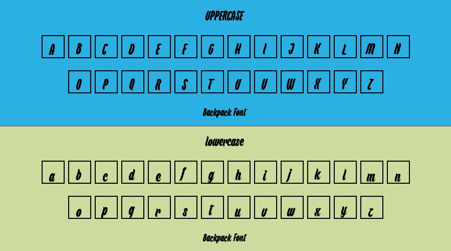 Backpack Font Preview