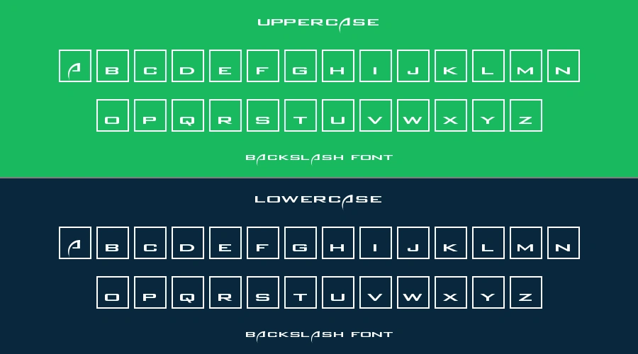 Backslash Font Preview