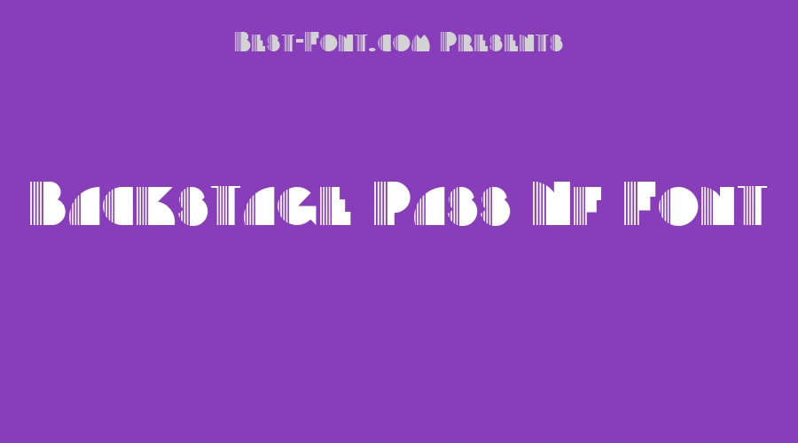Backstage Pass Nf Font