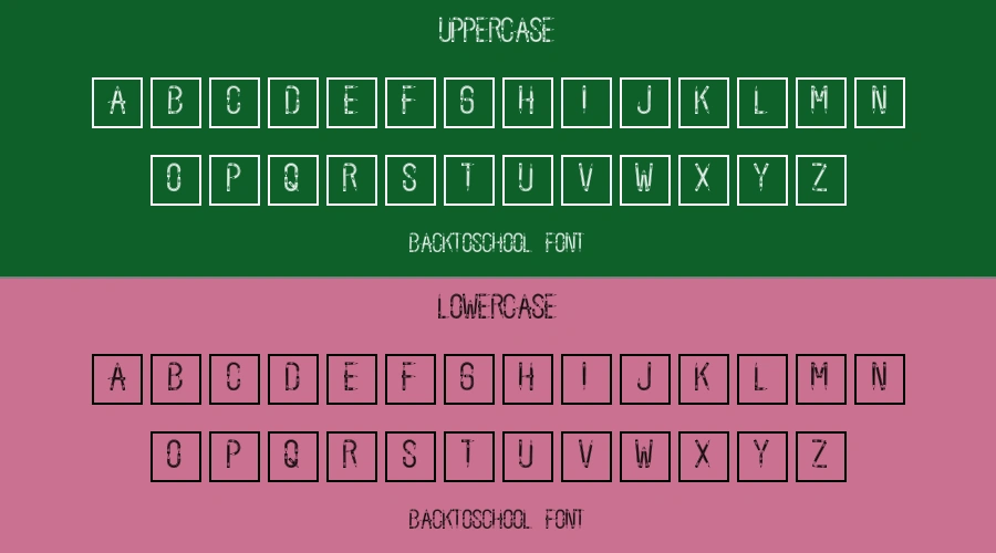 Backtoschool Font Preview