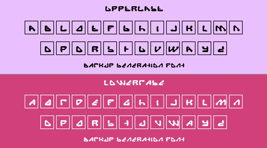 Backup Generation Font Preview