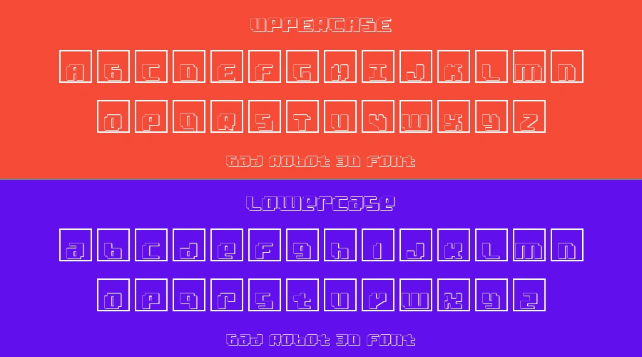 Bad Robot 3D Font Preview