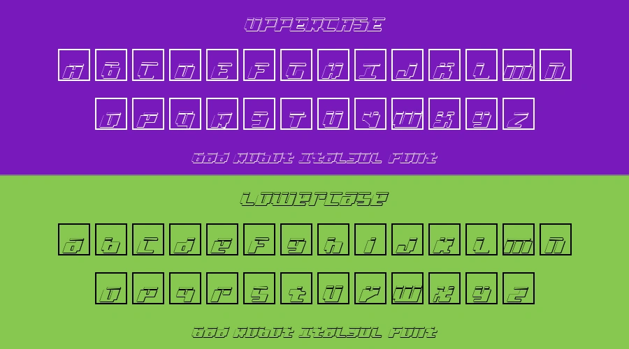 Bad Robot Ital3Dl Font Preview