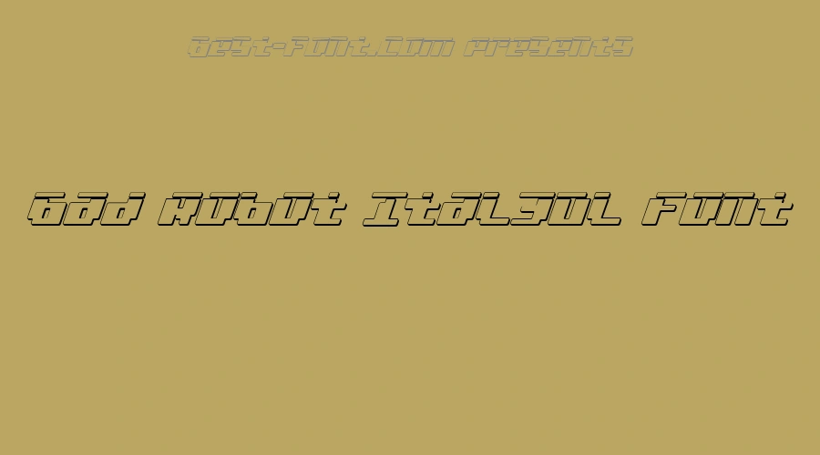 Bad Robot Ital3Dl Font