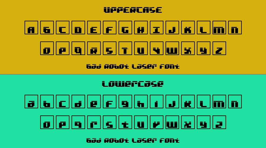 Bad Robot Laser Font Preview