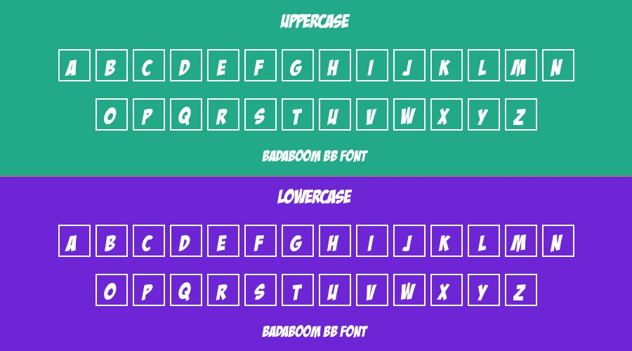 Badaboom Bb Font Preview