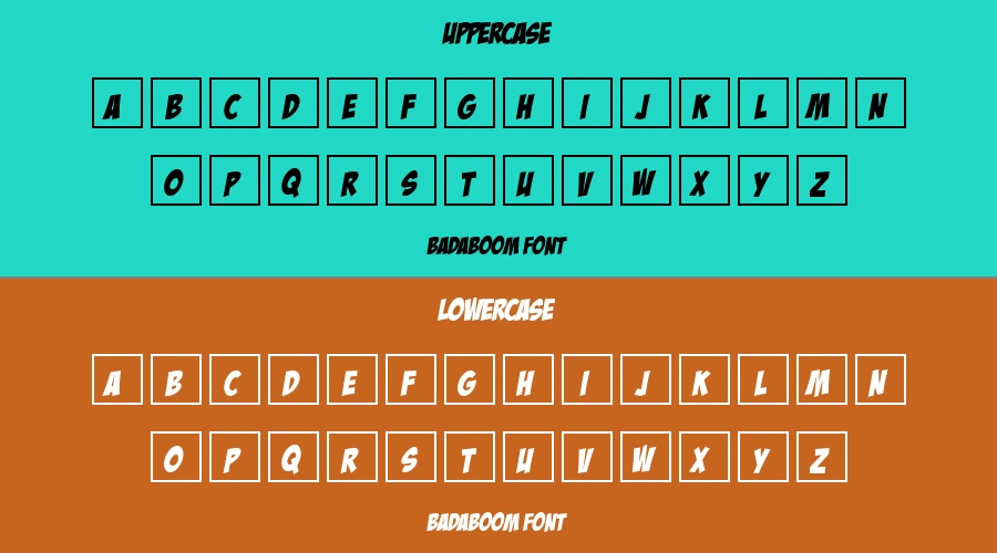 Badaboom Font Preview