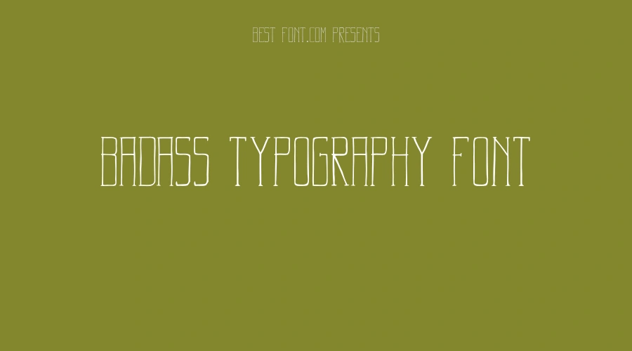 Badass Typography Font