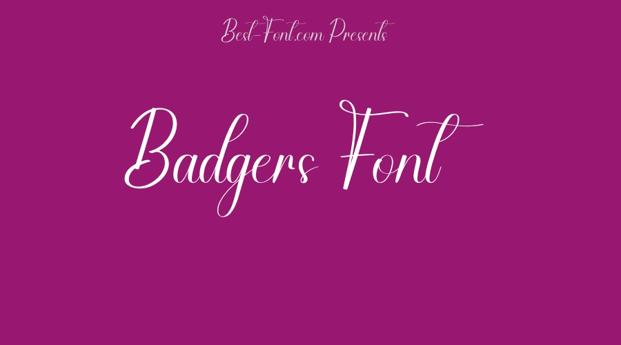 Badgers Font
