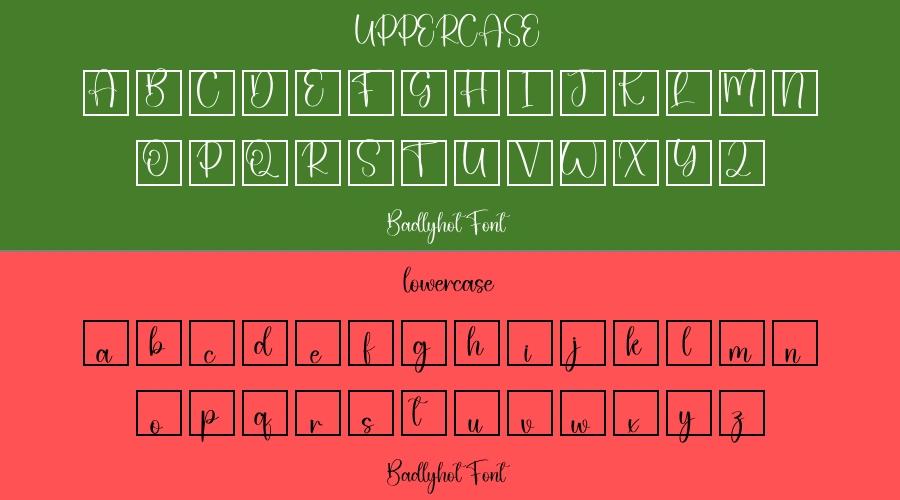 Badlyhot Font Preview