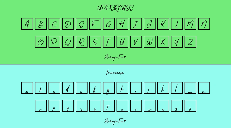 Bahagia Font Preview