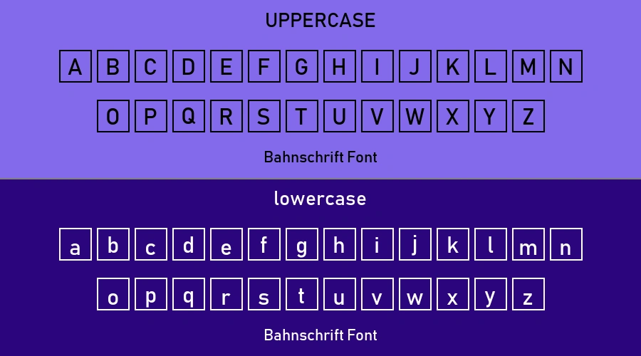 Bahnschrift Font Preview