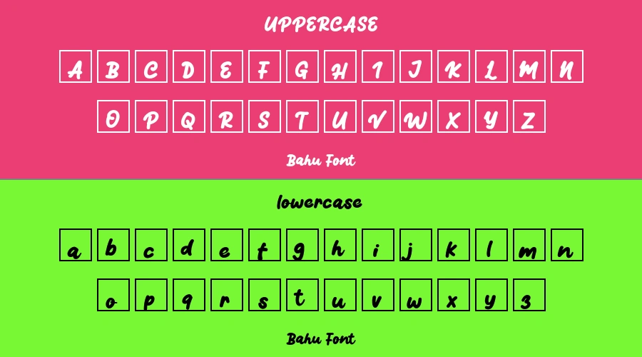 Bahu Font Preview