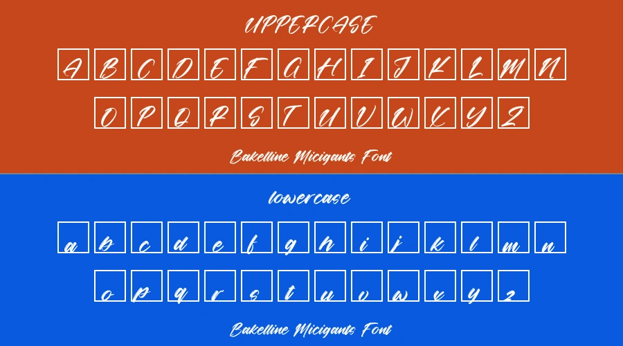 Bakelline Micigants Font Preview