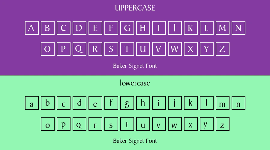 Baker Signet Font Preview