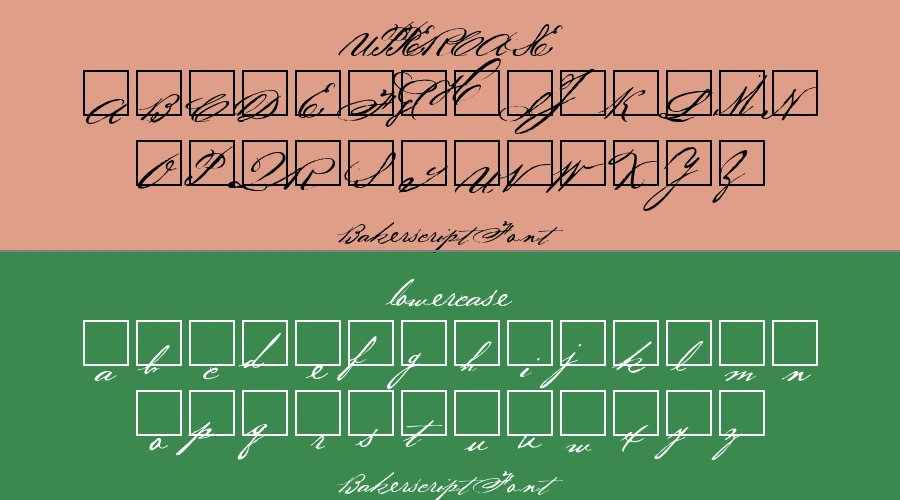 Bakerscript Font Preview