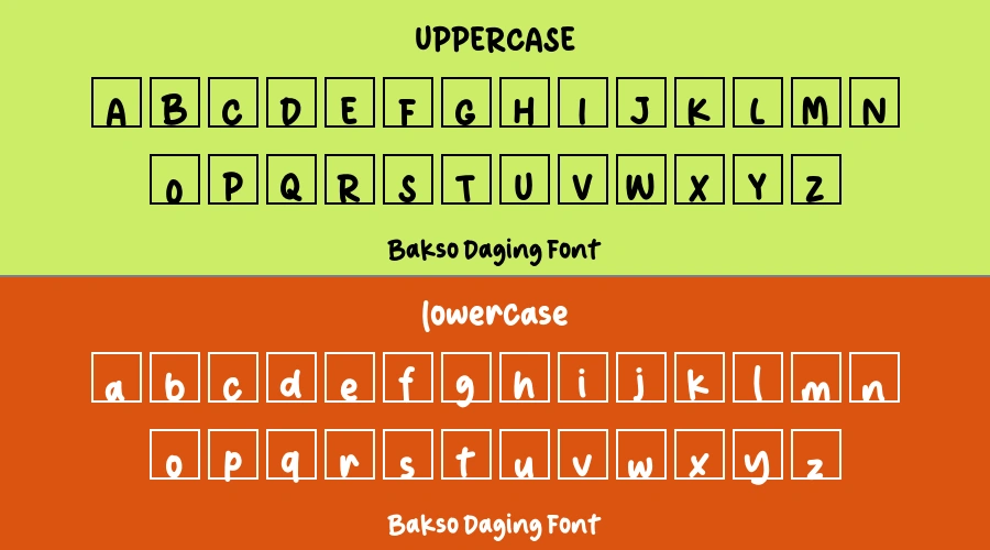Bakso Daging Font Preview