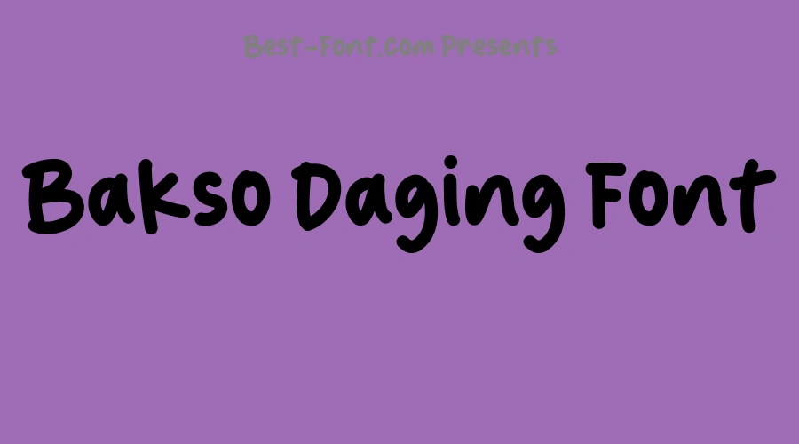 Bakso Daging Font