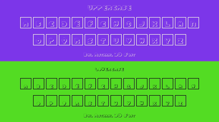 Bal Astaral 3D Font Preview