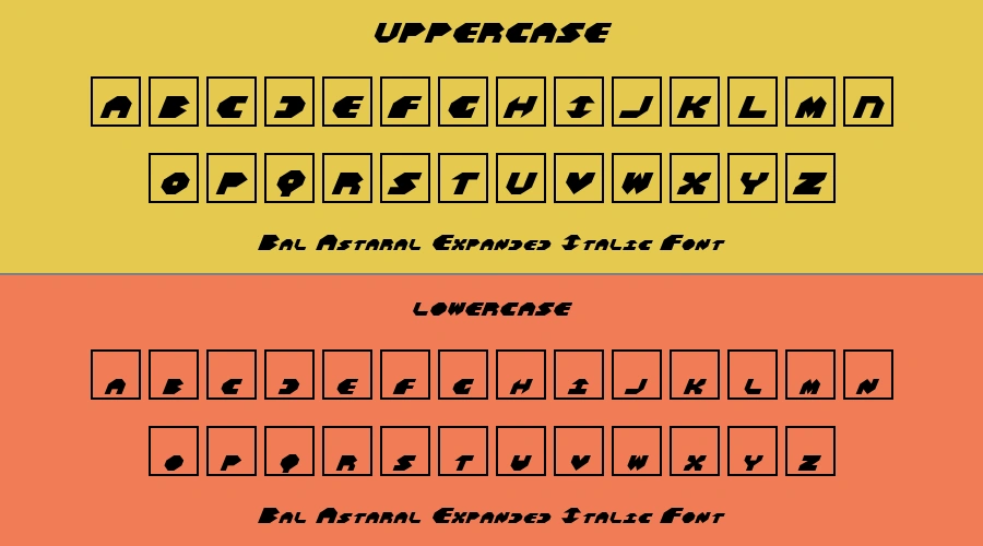 Bal Astaral Expanded Italic Font Preview