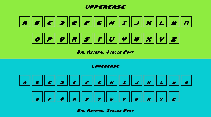Bal Astaral Italic Font Preview