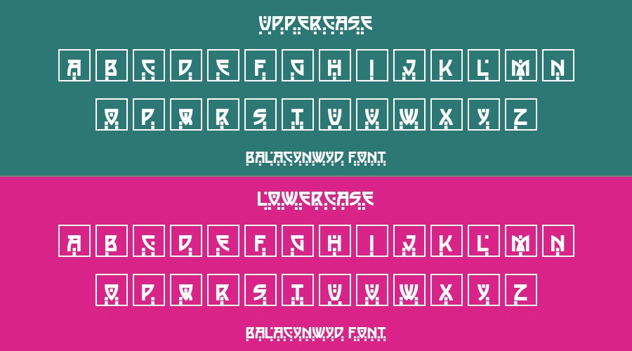 Balacynwyd Font Preview