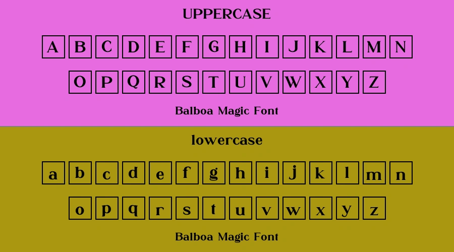 Balboa Magic Font Preview