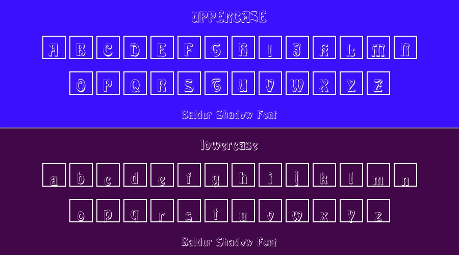 Baldur Shadow Font Preview